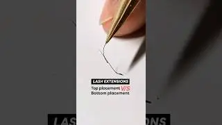 Difference Between Top & Bottom Placement in #lashextensions #lashtutorial #shorts