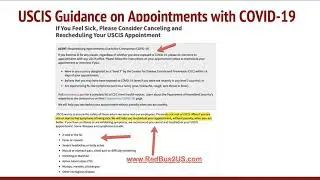 USCIS and Dept of State Guidance for Appointment with COVID 19 Situation