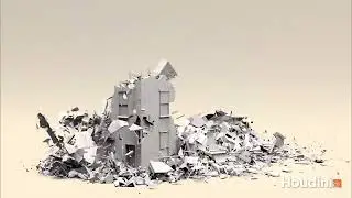 Building Demolition (Using force) - Houdini | Made in Non -Commercial version | Student Demo Reel