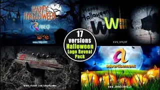 Halloween logo reveal video Pack (17 versions) 2021
