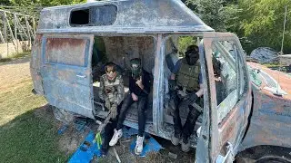 Kidz In the van at xk airsoft