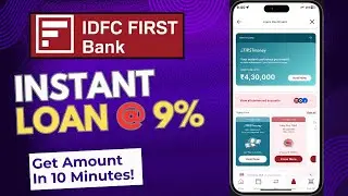 💥IDFC First Loan | Personal Loan @ 9% interest rates | 2024