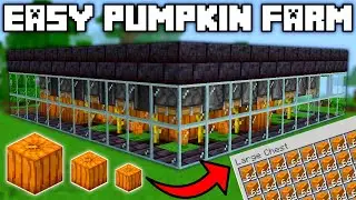 🦅 Minecraft Bedrock 1.20 | EASY PUMPKIN FARM TUTORIAL!