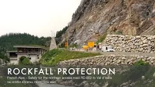 Rockfall protection wall Val d'Isère - Secugrid® geogrid solution