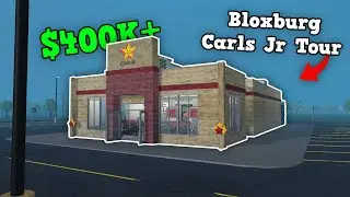 TOURING A $400K+ CARLS JR IN ROBLOX BLOXBURG!!