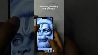 #hanuman drawing acche lageto  Comment par jai hanuman jarur likhe.#drawing #charcol #youtubeshorts