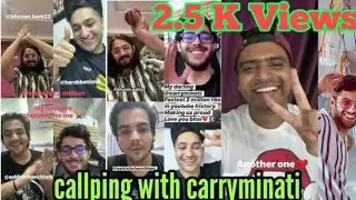 All youtuber clapping with carryminati. Youtub vs Tik Tok : The End carryminati reaction video