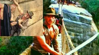 Indiana Jones and the Temple of Doom Rope Bridge Fight #shortround #harrisonford