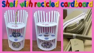 Shelf with recicled cardboard diy
