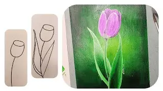 ТЮЛЬПАНЫ | Как нарисовать| Рисуем просто |Easy Tulips Drawing For Beginners |flower drawing tutorial