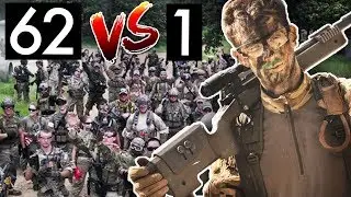 Pro Airsoft Player vs 62 Enemies