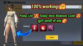 pubg lite redeem code today | pubg lite today dawn goddess set redeem code 😉😘
