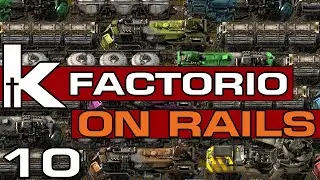 Factorio On Rails | 10 | Bootstrap Robots and Smelting Start | Factorio Train Base Let's Play