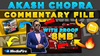 Real Cricket 20- Akash Chopra🔥Commentary 😘(8MB)MediaFire😎Link|Version 4.5 |Akash Copra😍In Rc20