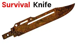 Restoration rusty Special survival rambo knife