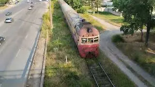 Дизель поезд Д1-706-3/708-3 Кишинёв-Унгены и троллейбус БКМ-321 №3842