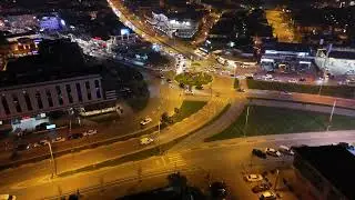 Sakarya Serdivan Merkez Gece Hava dan Görünüm.