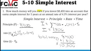 5-10 Calculating Simple Interest- First Coast Math Clinic