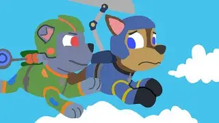 Paw Patrol Puppies Chase and Rocky Fly Away Drawing Nick Doodles