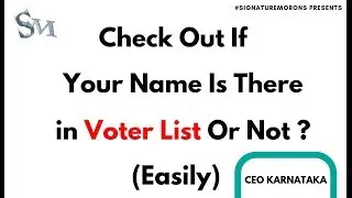 How To Check Name In Voter List (CEO Karnataka) | 2019 | 