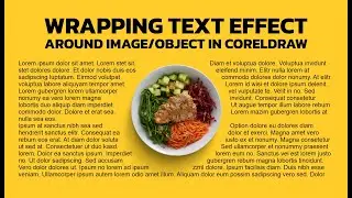 How to create a Wrapping Text effect around an Image/Object in CorelDraw | CorelDraw Tutorial