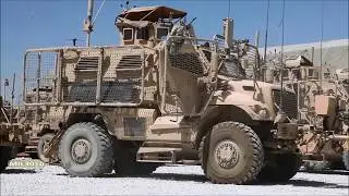 US Army International MaxxPro MRAP armored vehicles in Afghanistan.