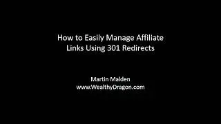 Manage Affiliate Links Using 301 Redirects