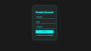 Neon Glow Signup Form with HTML & CSS – Stunning UI Design Tutorial