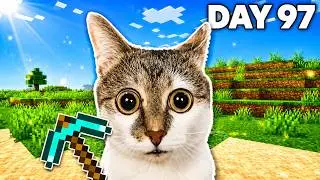 Cat Survived 100 Days in Minecraft (Compilation)