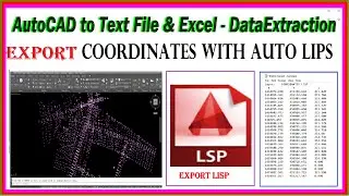 Export Coordinates Autocad to Text File & Excel Data Extraction with Auto Lisp Application.