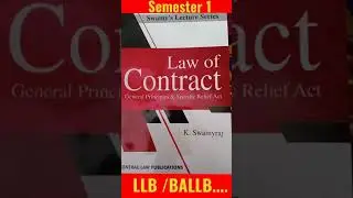 Law of Contract || Semester 1 || LLB & BALLB.....|| Mayank [ CLAT]#clat2022#2023