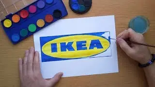 How to draw an Ikea logo