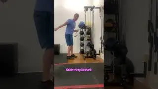 Cable tricep kickback #exercise #workout