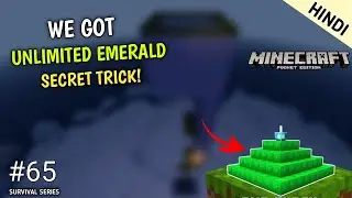 #65 | Unlimited Emerald Trick in Minecraft PE 1.18 Survival Series