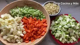 Super Consome de Verduras con Pollo