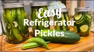 Learn how to make easy refrigerator pickles and refrigerator pickled okra!