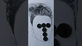 Satisfying Face Drawing with Coins #shortsfeed #viral #shorts #drawing #art