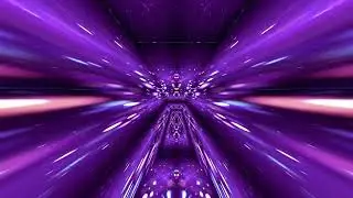 Futuristic Tunnel 3D FLYING Neon Sci-Fi Lights Glow Background Wallpaper | 4K Relaxing Screensaver
