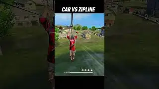 CAR VS ZIP LINE IN FREE FIRE 😁 #shortsfreefire #shorts