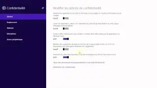 Windows 8 Gérer les paramètres de confidentialité
