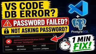 VS Code SQLTools Password Authentication Failed for User 