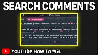 How to Search YouTube Comments By User And Word | Find Someone's YouTube Comment