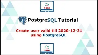 Create user valid till 2020-12-31 using PostgreSQL (In Telugu)