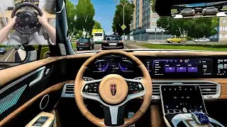 City Car Driving - Hongqi  E-HS9 [Steering Wheel Gameplay]