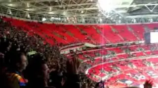 FC Barcelona VS Manchester United - Wembley, 2011- Himne del Barça, Barcelona fans singing