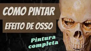 Pintura de osso, efeito de envelhecimento com tinta acrílica