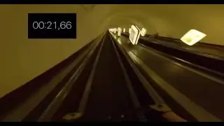 ШОК! Спуск за 30 секунд на велосипеде по эскалатору в метро. Самая глубокая станция метро  в мире.