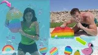 TROVA I POP IT NASCOSTI SOTT'ACQUA!! *pop it challenge*