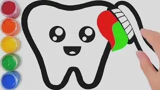 Сурет салу тiс. How to draw teeth. Bolalar uchun tish rasm chizish