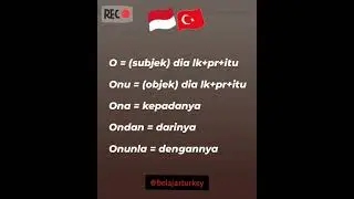 PELAJARAN BAHASA TURKI PEMULA || Türkçe ve Endonezce